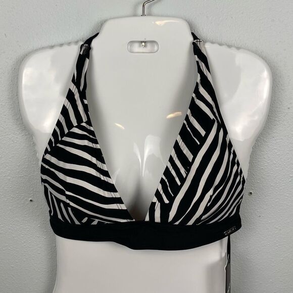 NWT DKNY Zebra Bikini Top Size M - Picture 1 of 4